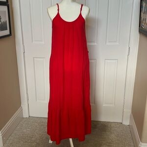 Red‎ organic cotton Magaschori beach cover size S